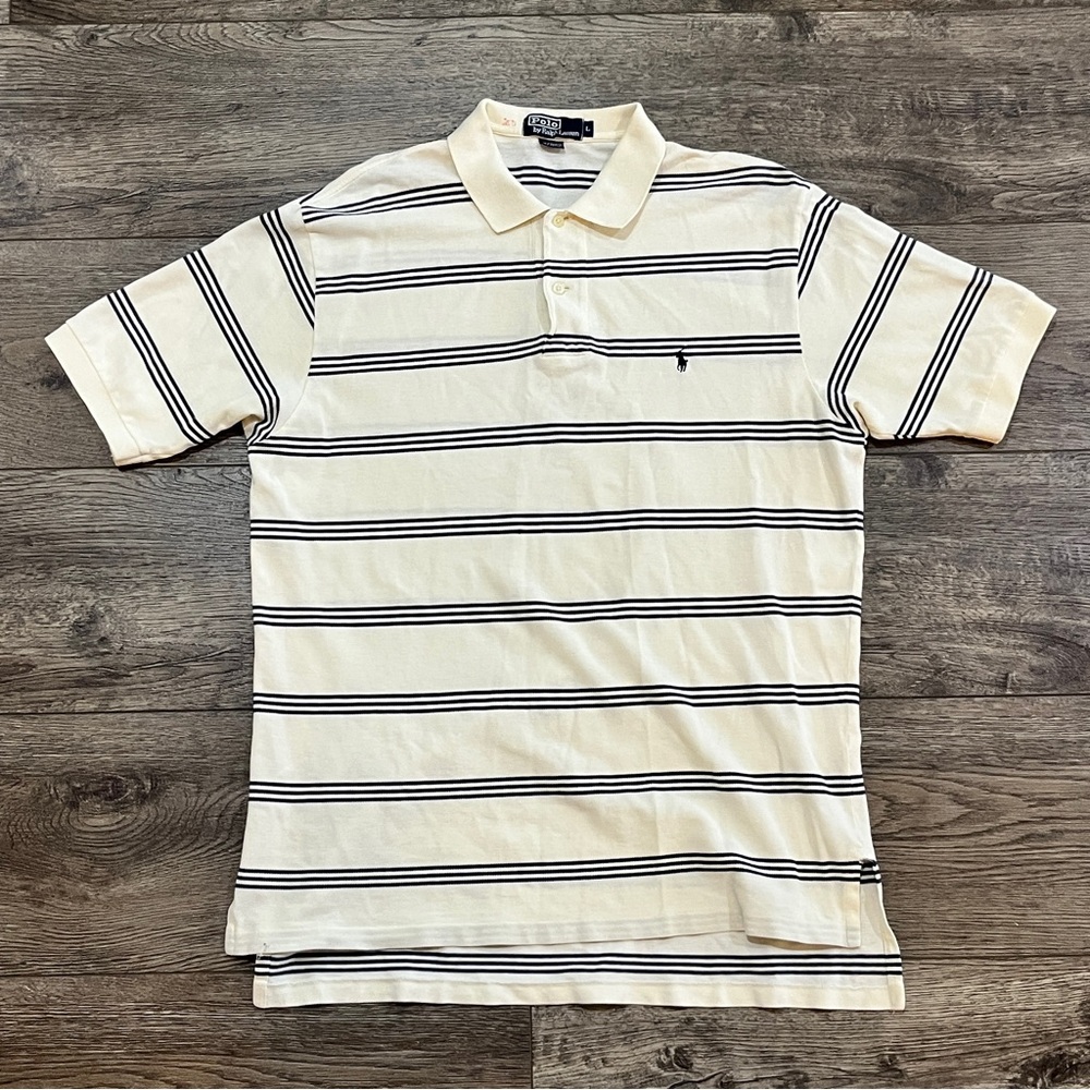 Vintage Polo Ralph Lauren Striped Polo Shirt Mens Size Large